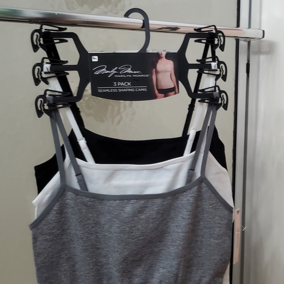COPY - NWT MarylynMonroe 3PK Spaghetti Sleeves Seamless Shaping Camis;B/W/G;Sz … - Picture 14 of 14